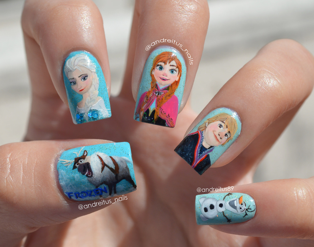 1. Elsa Frozen Nail Art Tutorial - wide 5
